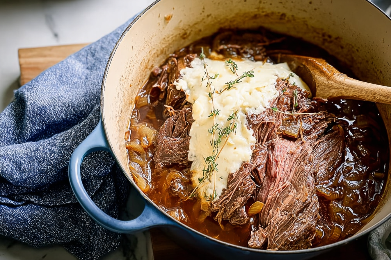 French Onion Pot Roast Recipe With Rich Flavor And Tender Meat 6 French Onion Pot Roast