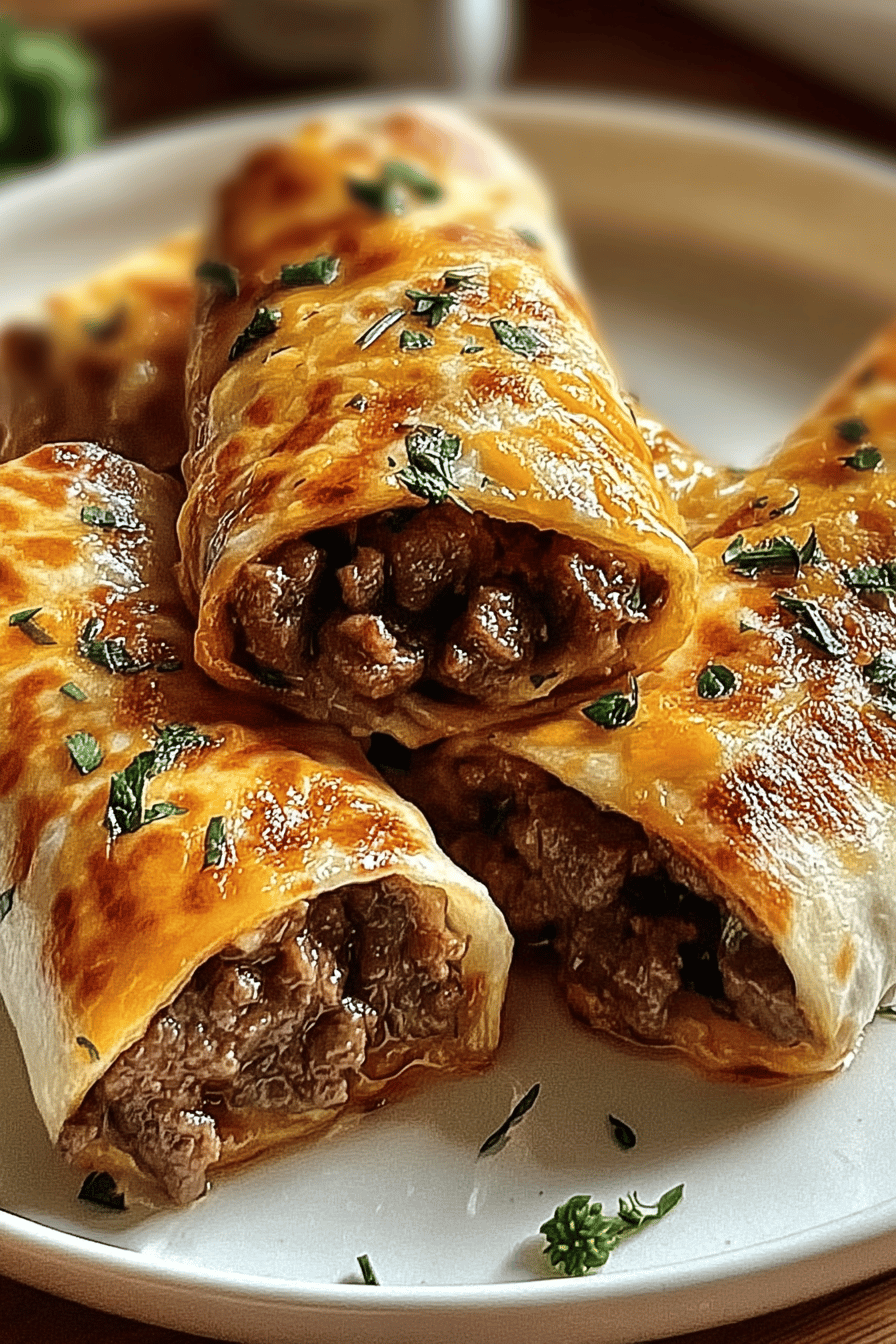 Garlic Butter Beef Rollups Crispy And Cheesy Recipe 6 Garlic Butter Beef Rollups