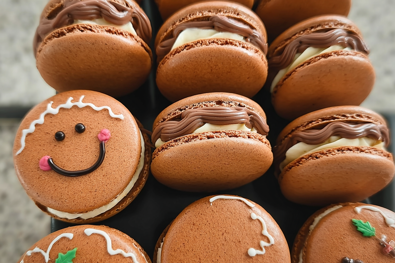 Gingerbread Macarons Recipe With Warm Spices And Sweet Filling 6 Gingerbread Macarons
