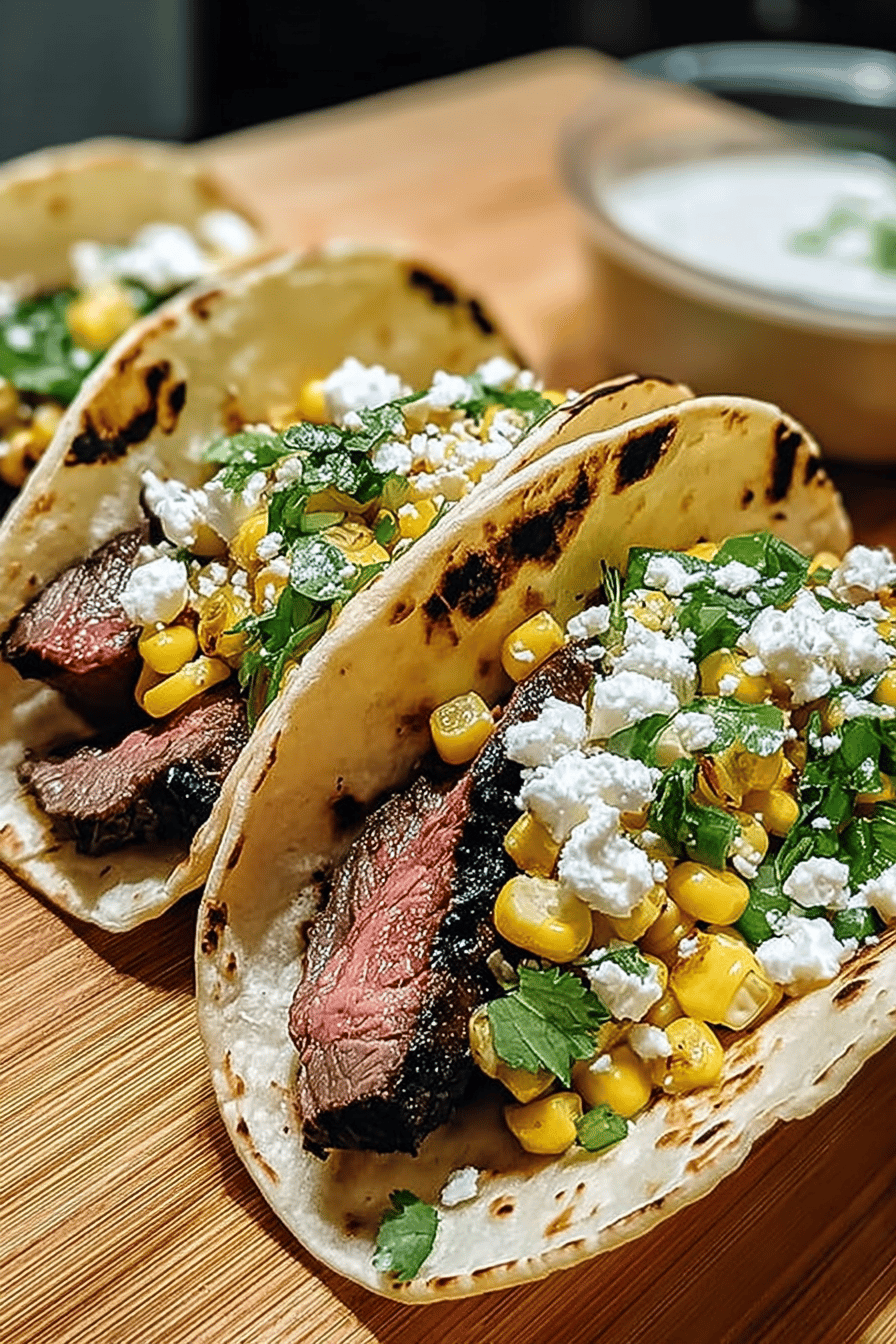 Grilled Steak Tacos With Mexican Street Corn Flavor 6 Grilled Elote Steak Tacos