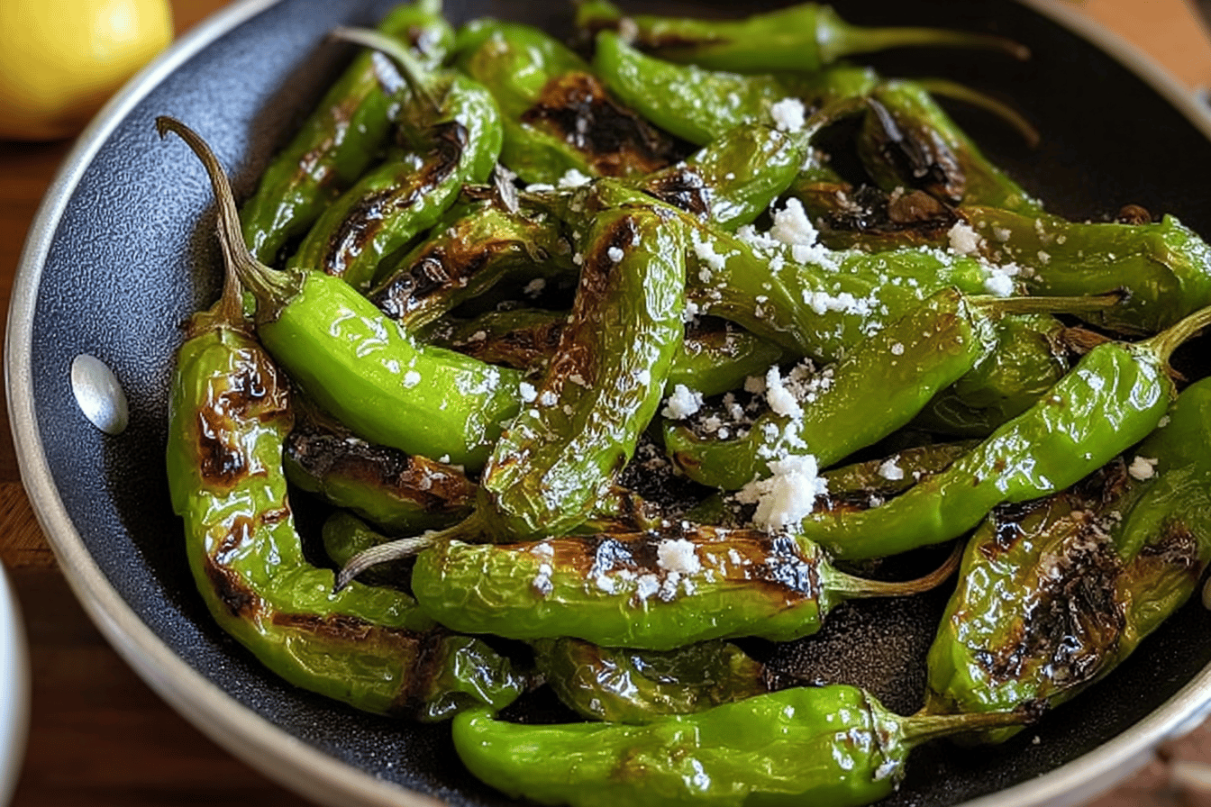 Blistered Shishito Peppers Recipe With Simple Spices And Quick Searing 6 Grilled Shishito Peppers