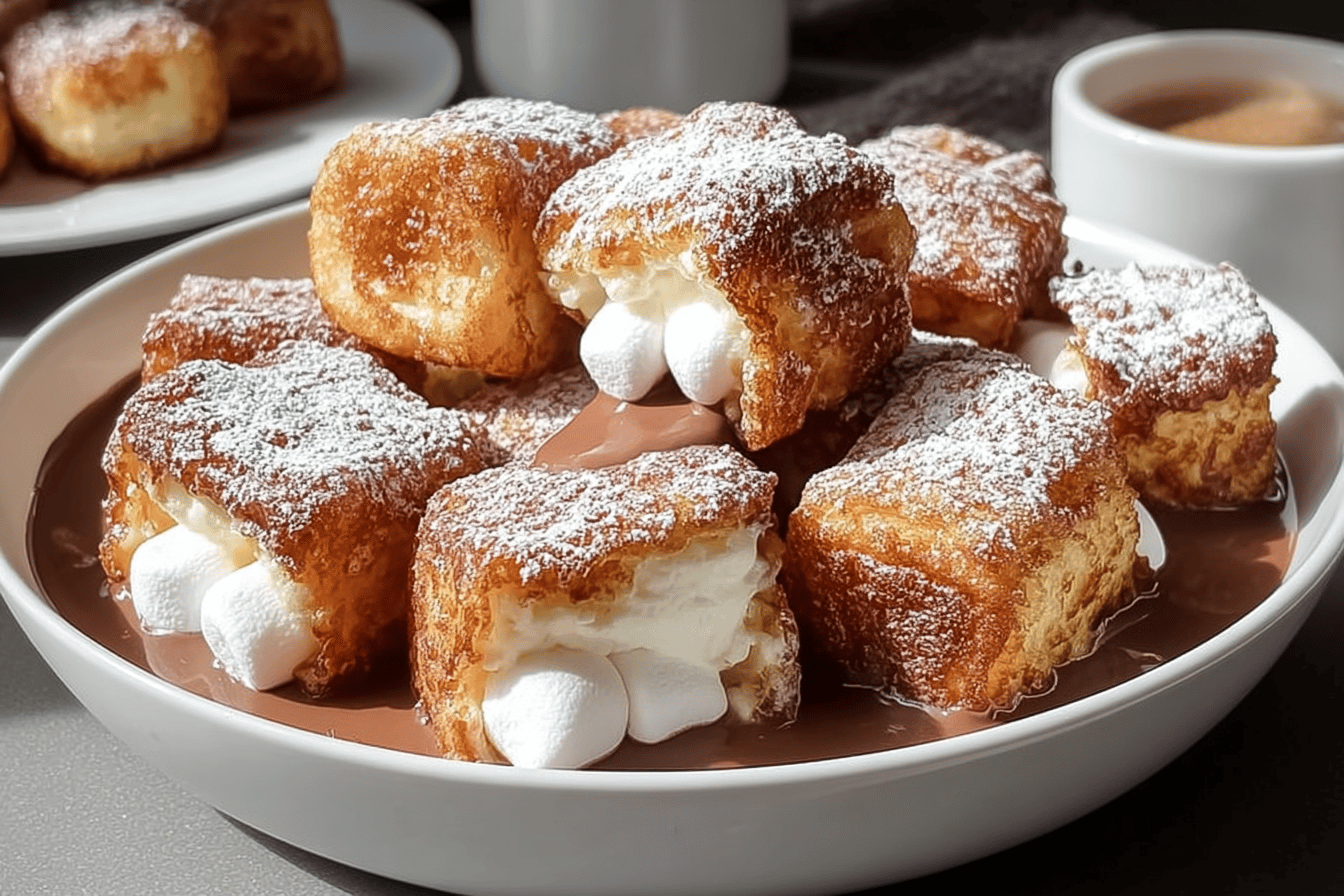 Marshmallow Hot Chocolate French Toast Bites