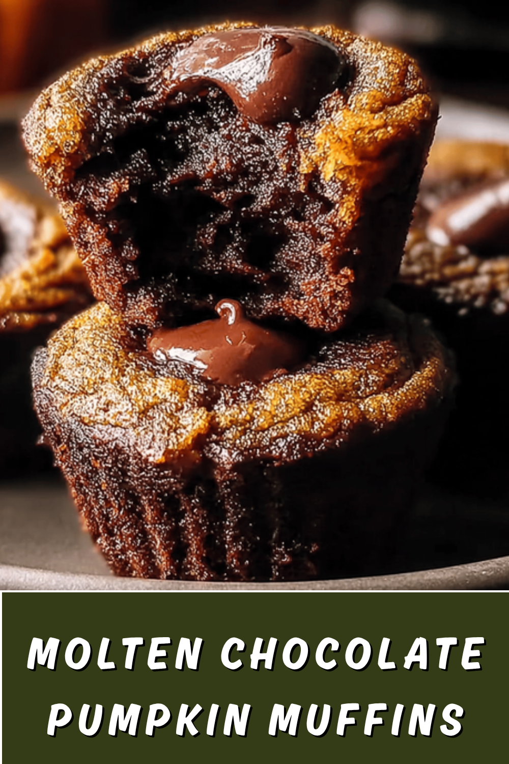 Molten Chocolate Pumpkin Muffins Recipe With Gooey Center 7 Molten Chocolate Pumpkin Muffins