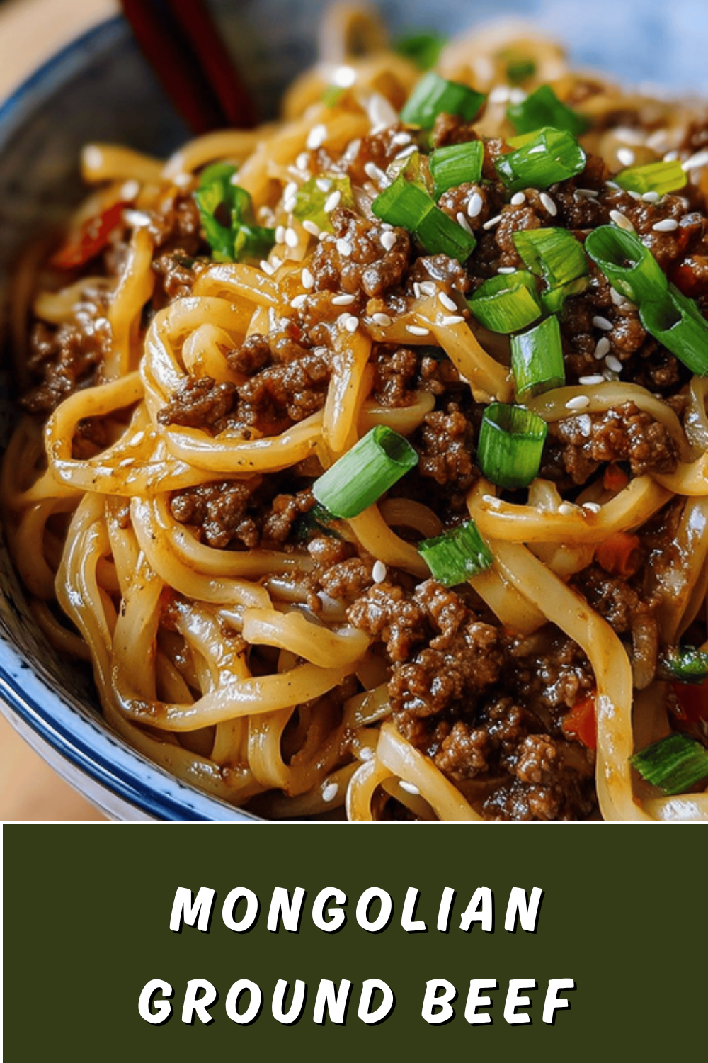 Mongolian Ground Beef Noodles With Savory Sauce And Fresh Vegetables 7 Mongolian Ground Beef Noodles