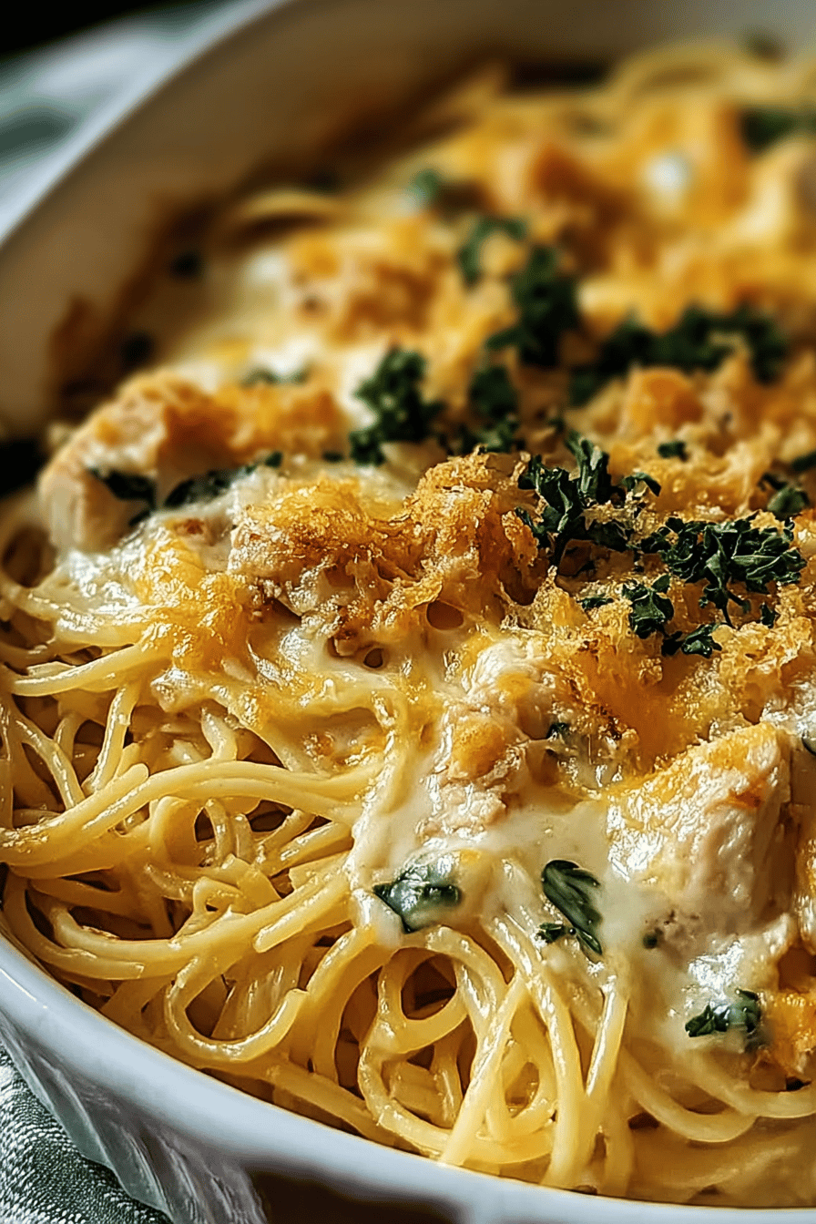 Monterey Chicken Spaghetti Casserole Recipe With Creamy Cheese Sauce 6 Monterey Chicken Spaghetti Bake
