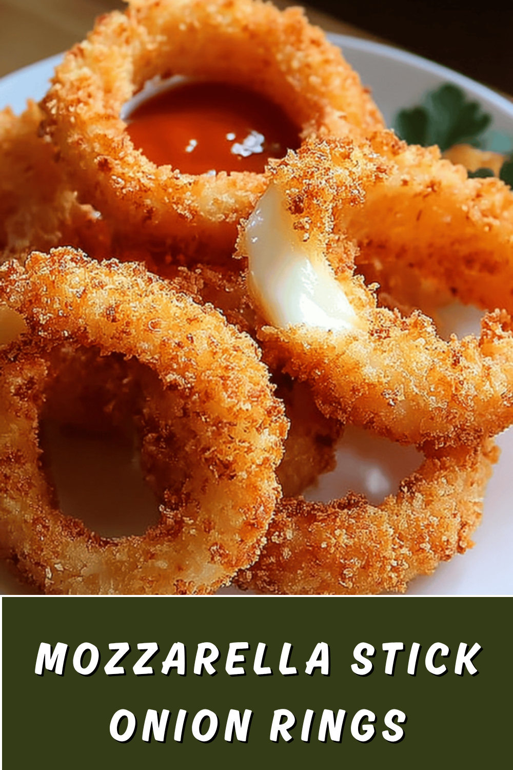 Mozzarella Onion Rings Recipe Crispy Cheese And Sweet Onion Bites 7 Mozzarella Stick Onion Rings