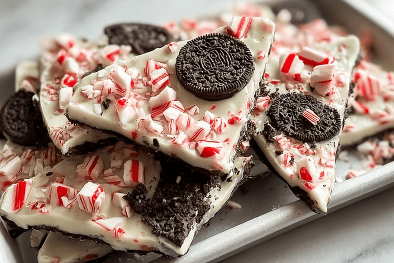 Peppermint Oreo Bark Recipe With Creamy Chocolate And Crunchy Cookies 6 Peppermint Oreo Bark