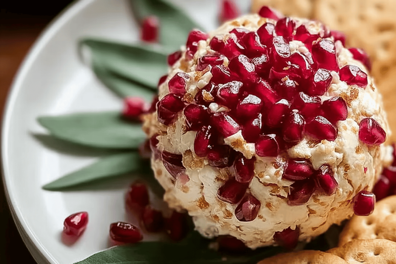 Pomegranate Jeweled Cheeseball Recipe For Festive Gatherings 6 Pomegranate Jeweled Cheeseball