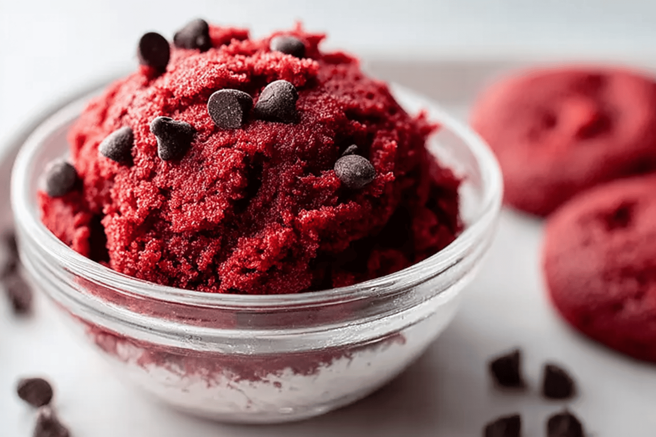 Red Velvet Edible Cookie Dough Recipe For A Sweet Treat 6 Red Velvet Cookie Dough