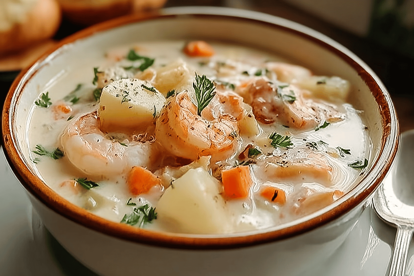 Creamy Seafood Chowder Recipe With Fresh Fish And Succulent Shellfish 6 Seafood Chowder