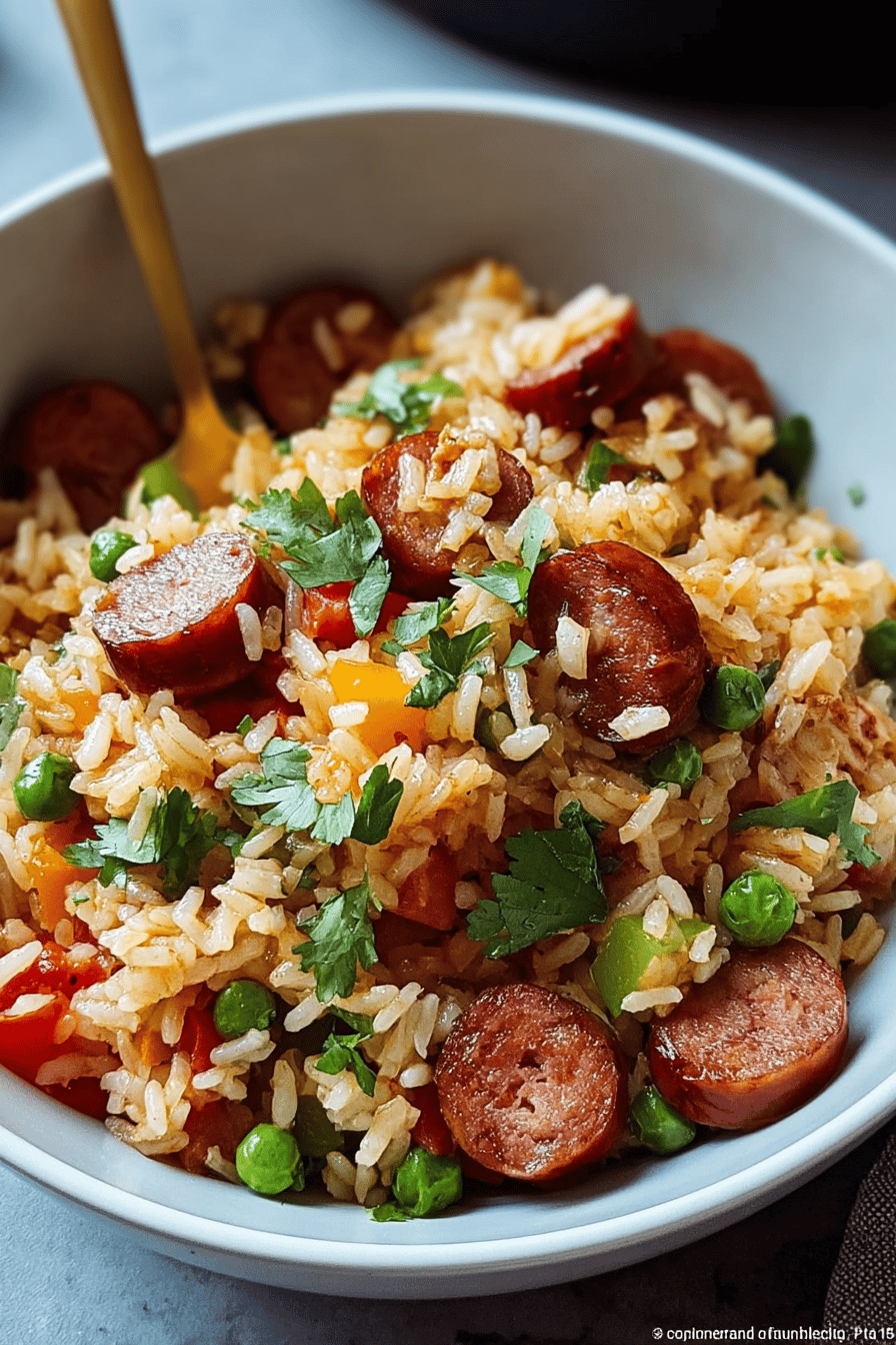 Smoked Sausage Rice Dinner