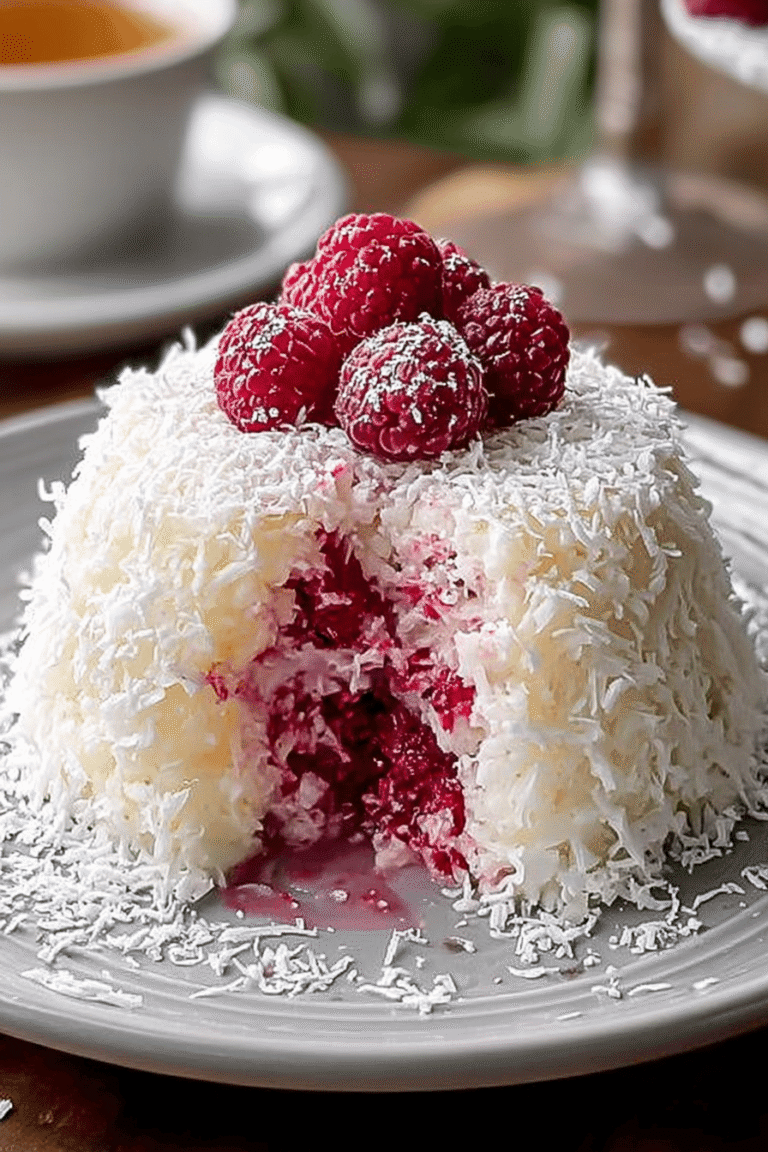 Snowball Cake Coconut Raspberry 50.Png