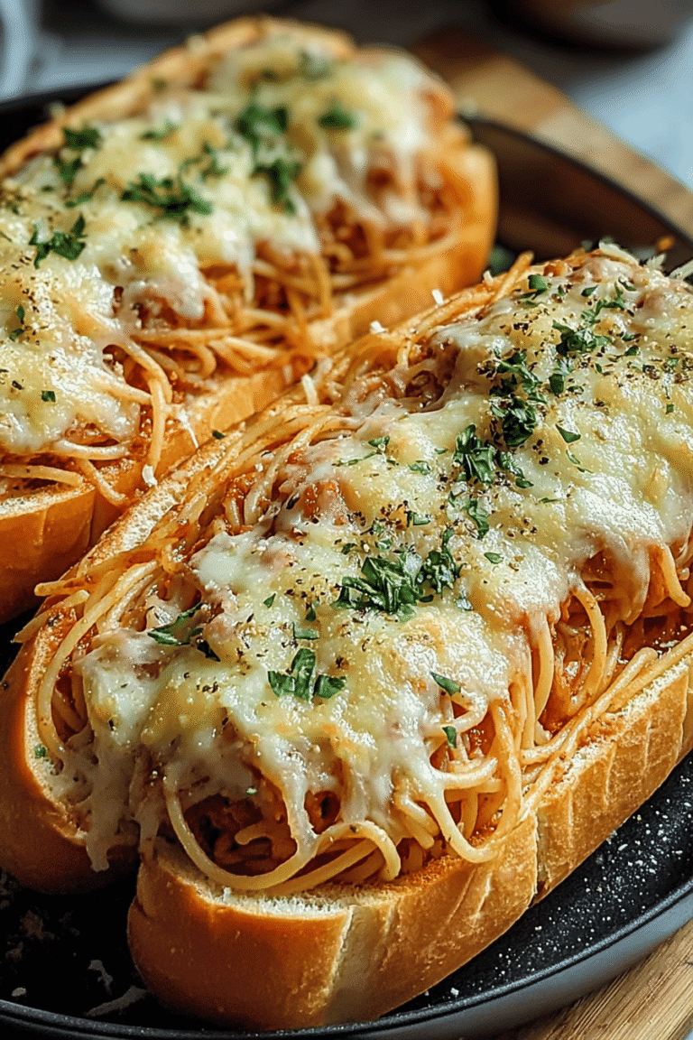 Spaghetti Stuffed Garlic Subs 86.Png