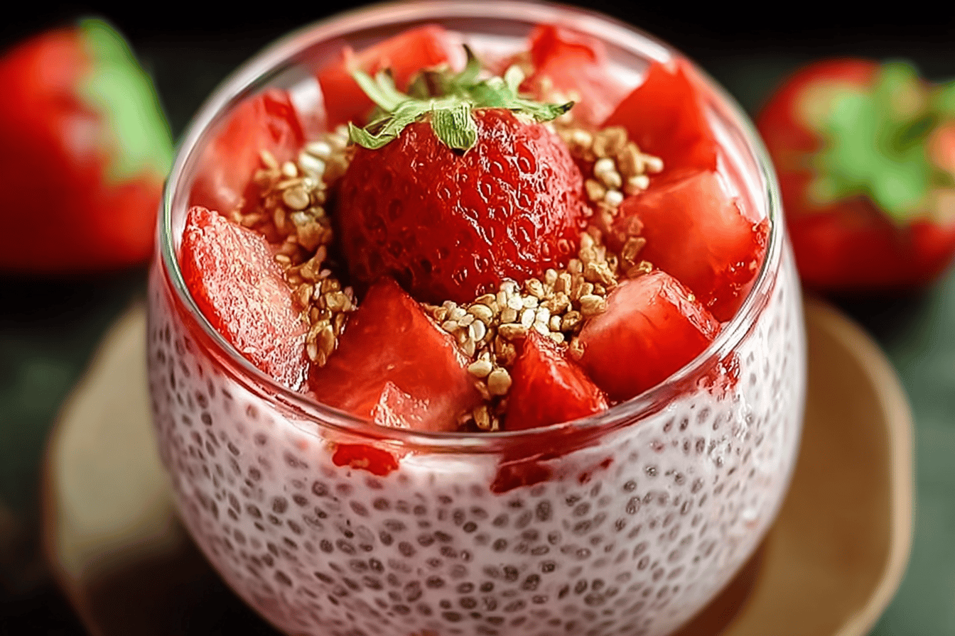 Strawberry Chia Seed Pudding Recipe With Fresh Berries And Creamy Texture 6 Strawberry Chia Seed Pudding
