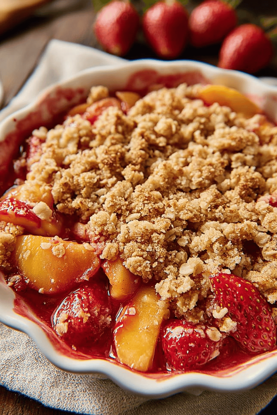 Strawberry Peach Crisp Recipe With A Sweet And Crunchy Twist 6 Strawberry Peach Crisp Dessert
