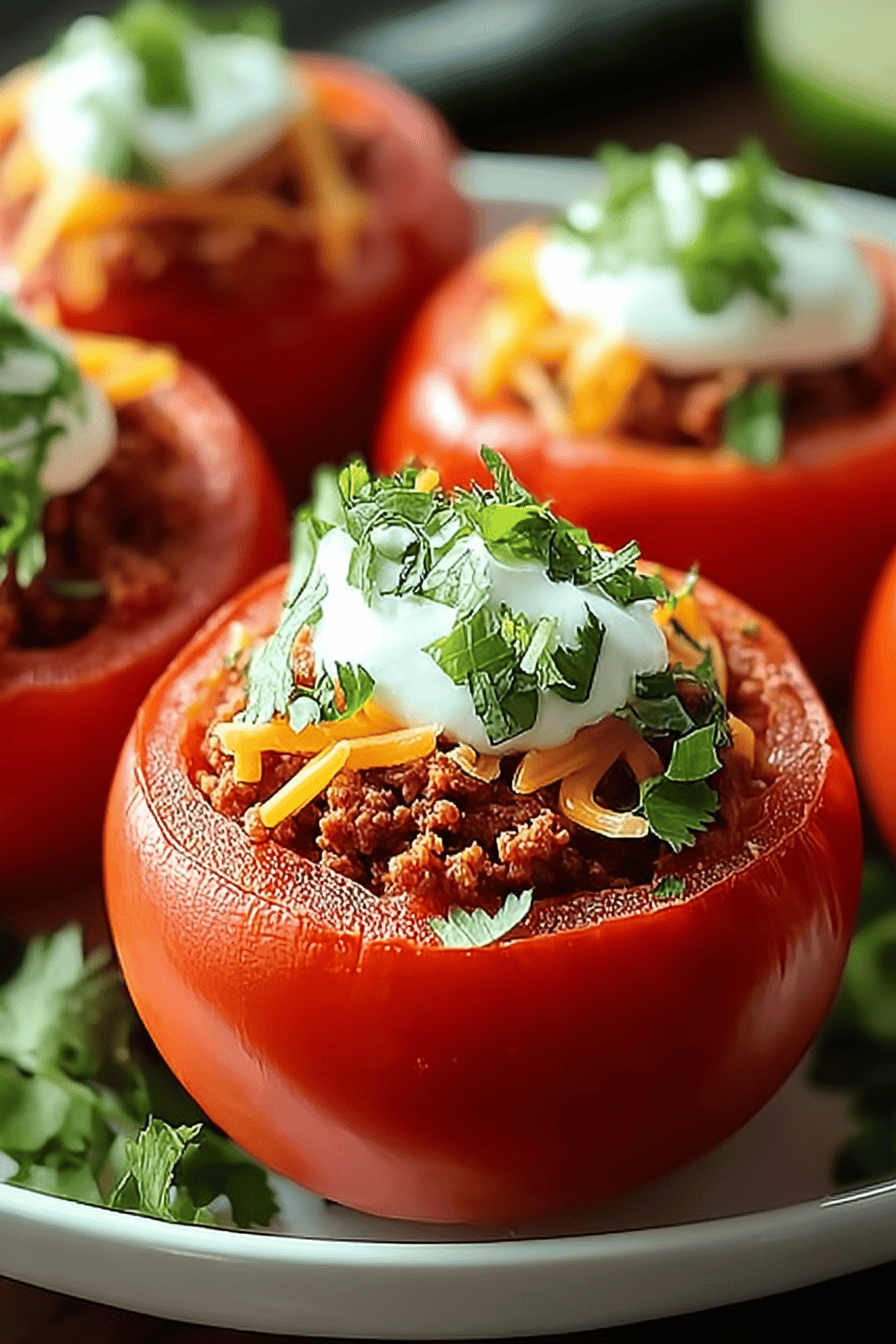 Taco Stuffed Tomatoes Recipe For Flavorful And Fresh Meals 6 Taco Stuffed Tomatoes