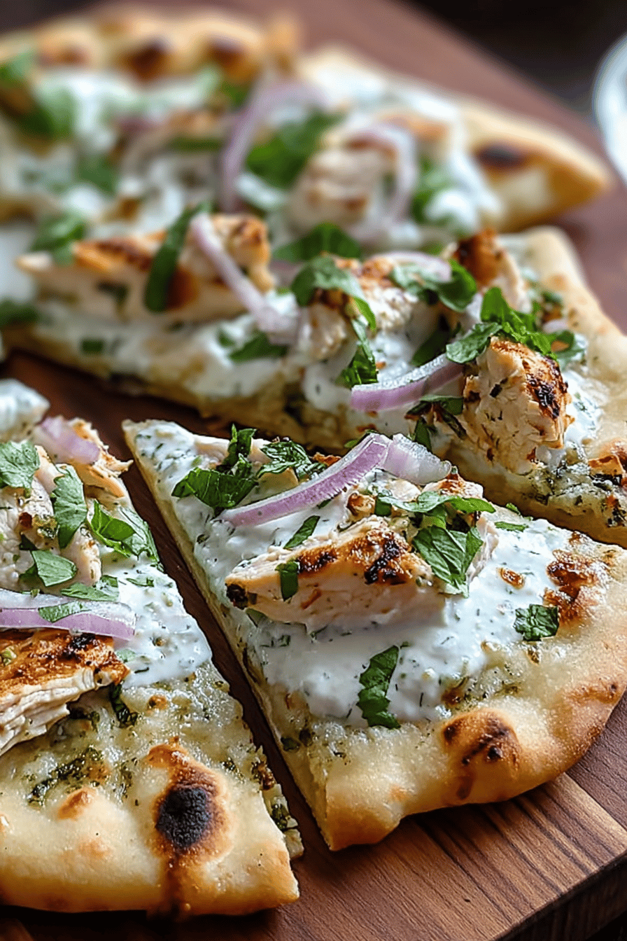 Tzatziki Chicken Naan Pizza Recipe With Fresh Mediterranean Flavors 6 Tzatziki Chicken Naan Pizza