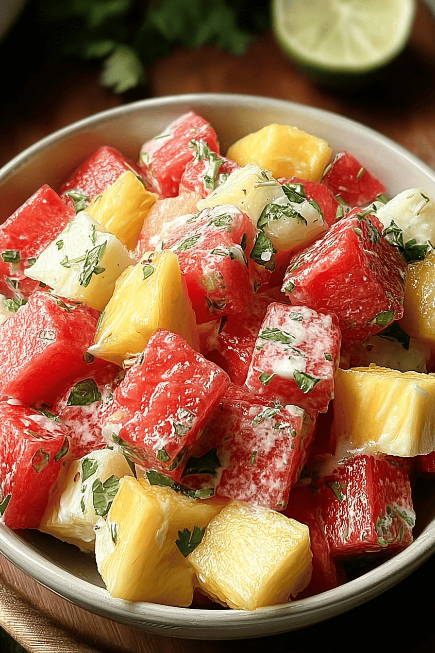 Spicy Watermelon Salad With Pineapple And Jalapeño Twist 6 Watermelon Pineapple Salad Bowl