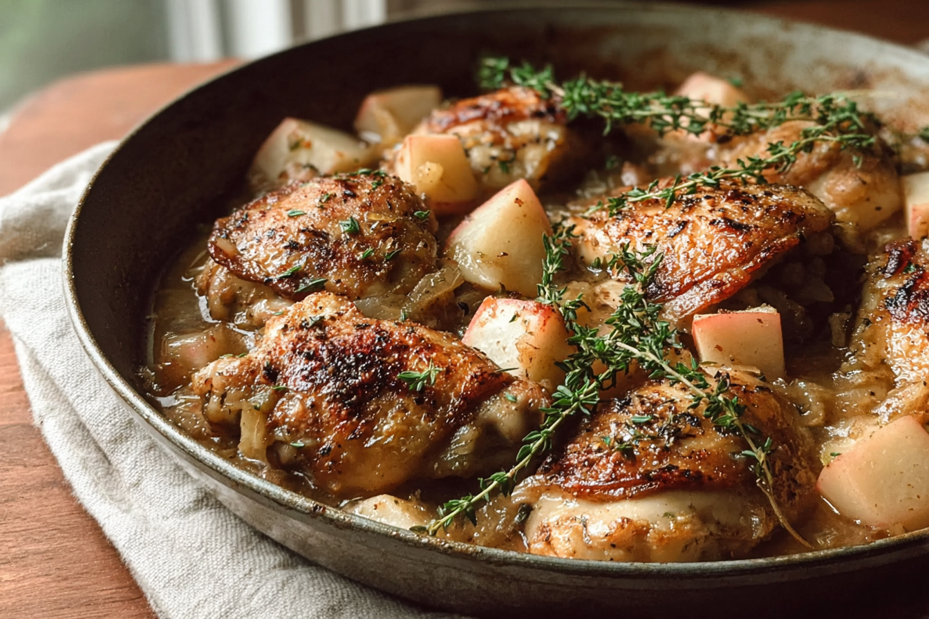 Skillet Apple Cider Chicken Recipe With Savory And Sweet Flavors 6 Apple Cider Chicken Recipe