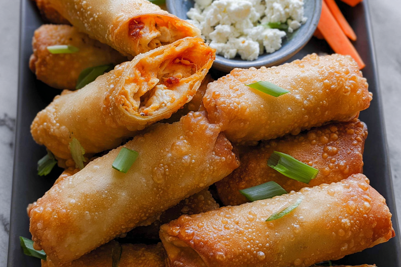 Buffalo Chicken Egg Rolls Homemade Crispy Bites 6 Buffalo Chicken Egg Rolls