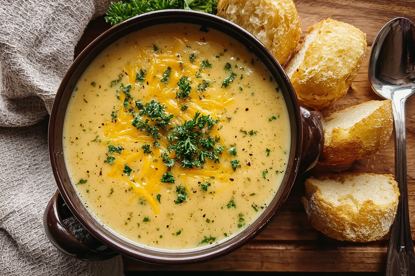 Cheddar Garlic Herb Potato Soup