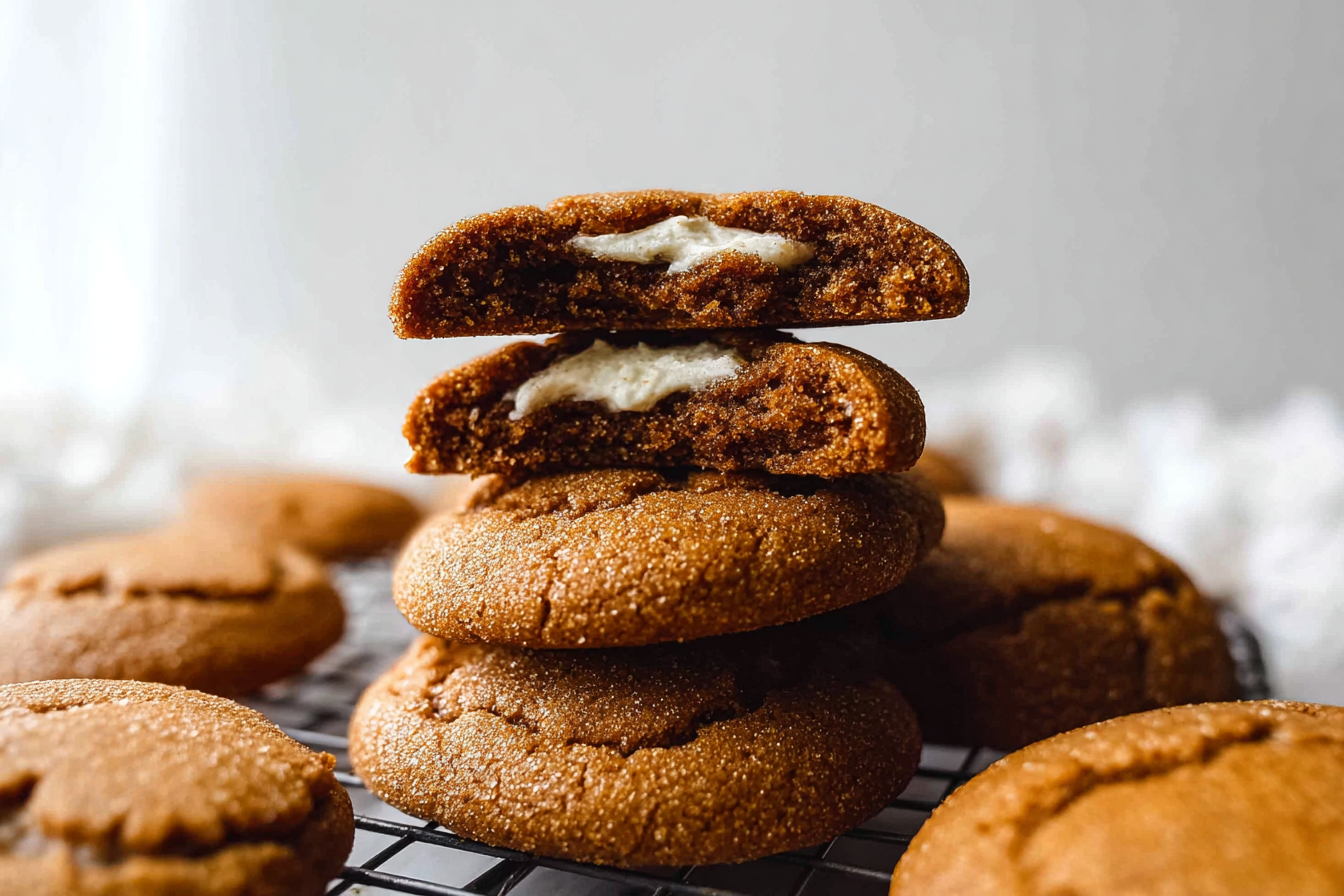 Gingerbread Cheesecake Swirl Cookies: A Festive Holiday Treat 6 Cheesecake Stuffed Gingerbread Cookies