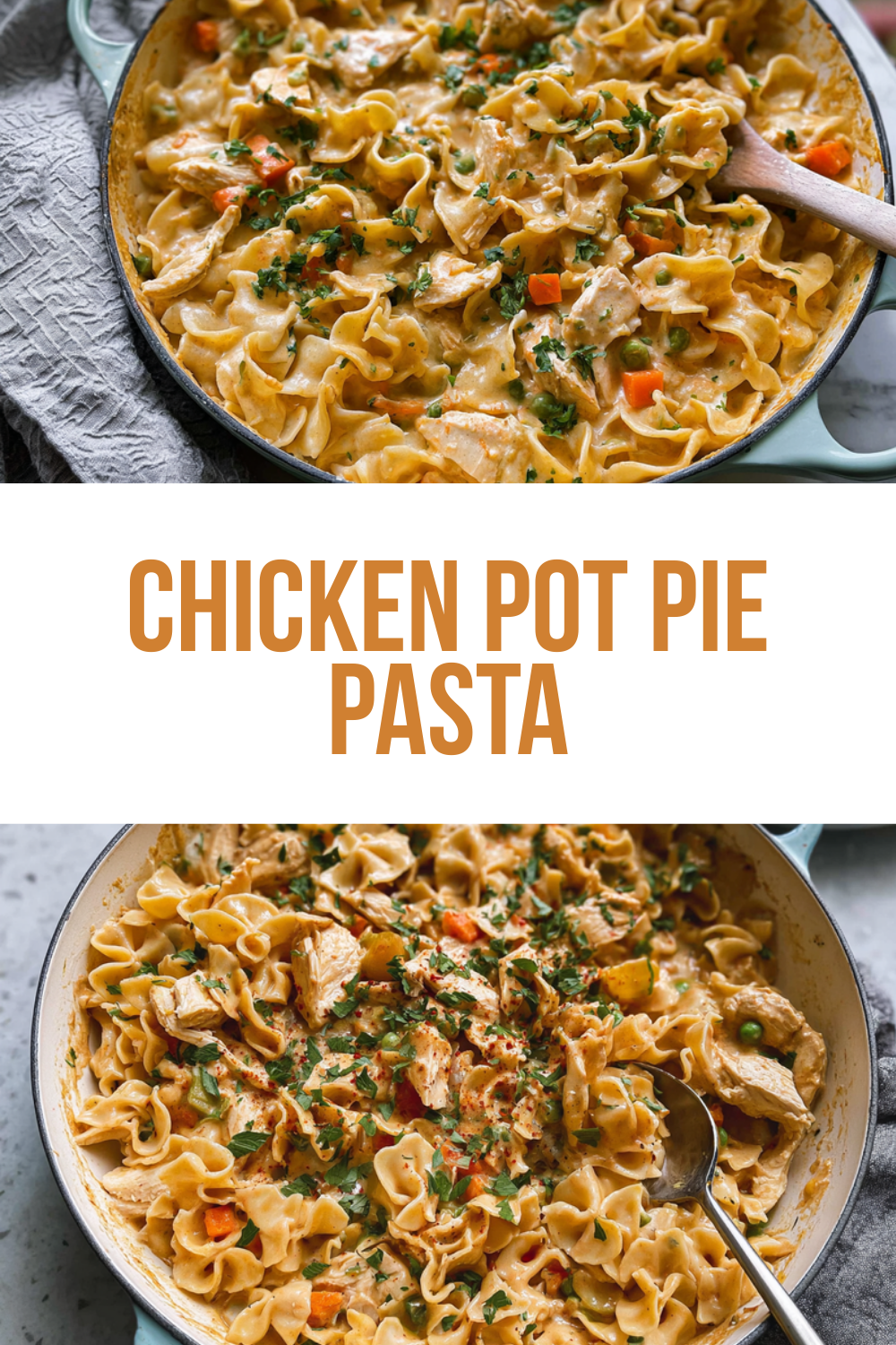 Chicken Pot Pie Pasta Recipe With Creamy Chicken And Veggie Sauce 7 Chicken Pot Pie Pasta