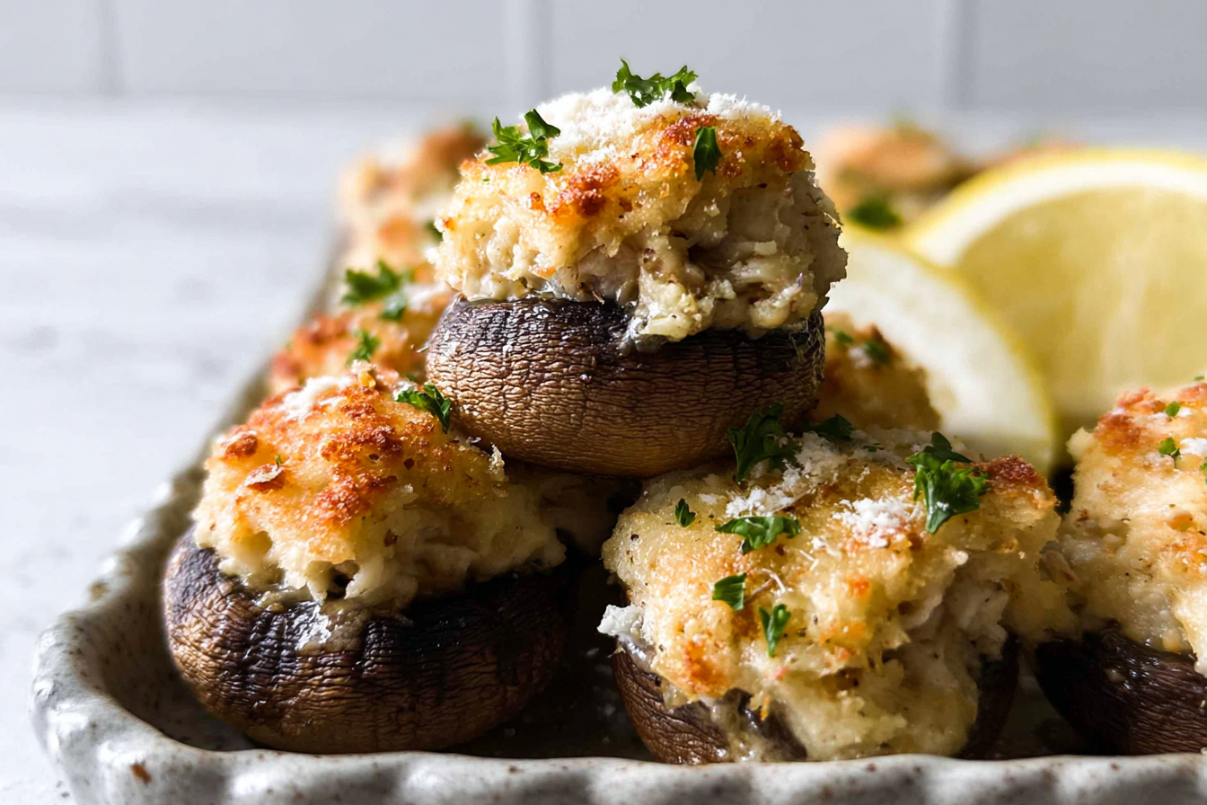 Creamy Crab Stuffed Mushrooms Recipe For Delicious Appetizers 6 Crab Stuffed Mushrooms