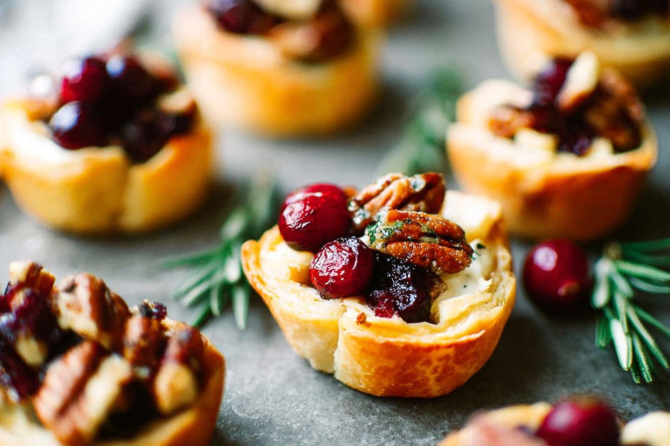 Cranberry Pecan Brie Bites Delicious Make-Ahead Appetizer 6 Cranberry Pecan Brie Bites