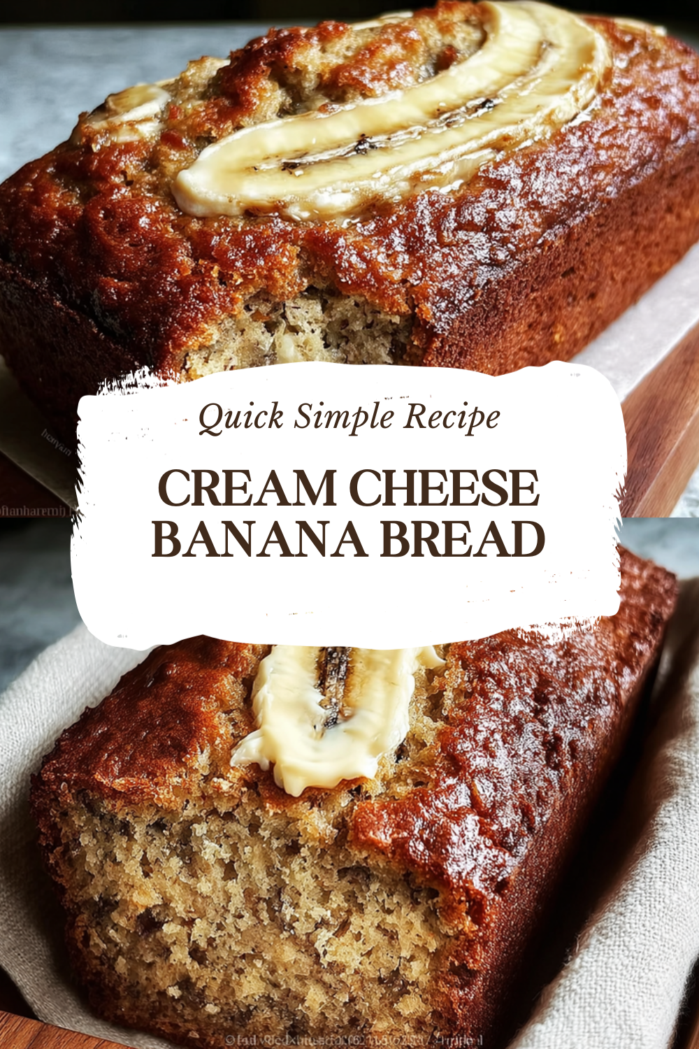Cream Cheese Filled Banana Bread Recipe With Moist Texture And Sweet Flavor 7 Cream Cheese Banana Bread