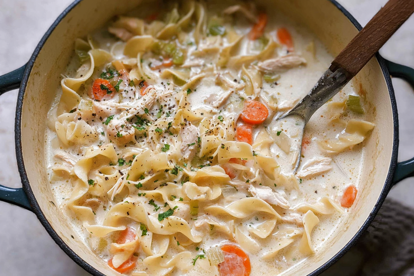 Creamy Chicken Noodle Soup Recipe For Comfort And Flavor 6 Creamy Chicken Noodle Soup
