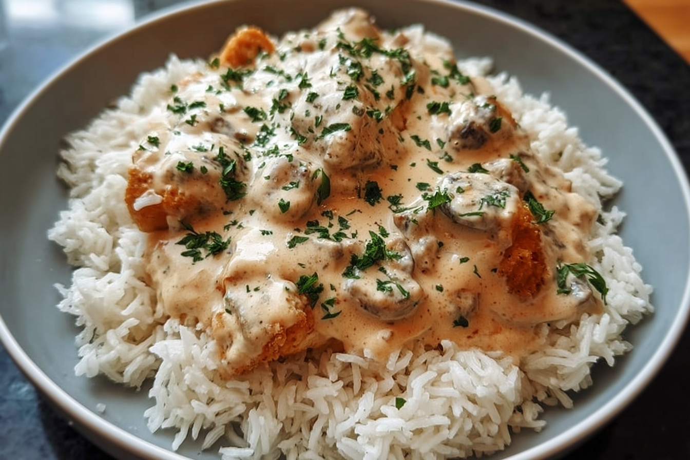 One Pan Smothered Chicken And Creamy Rice Recipe 6 Creamy Smothered Chicken And Rice