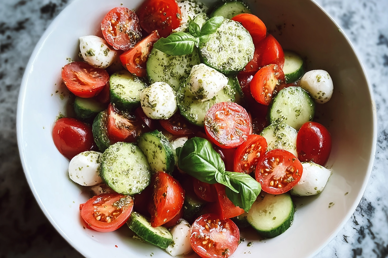 Cucumber Caprese Salad