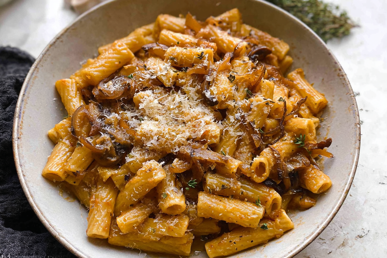 French Onion Pasta One-Pot Recipe For Easy Comfort Food 6 French Onion Pasta