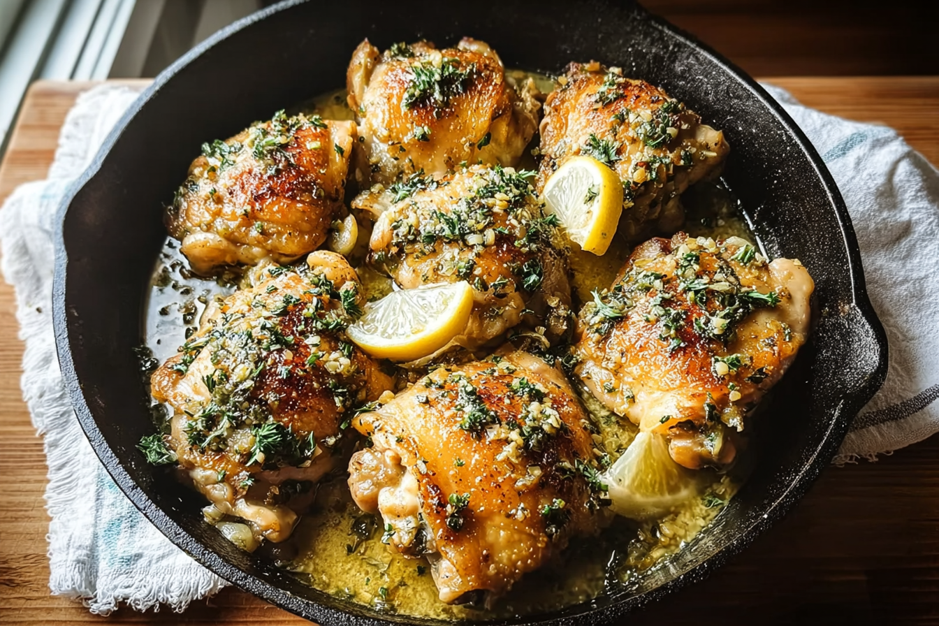 Garlic Lemon Chicken Thighs