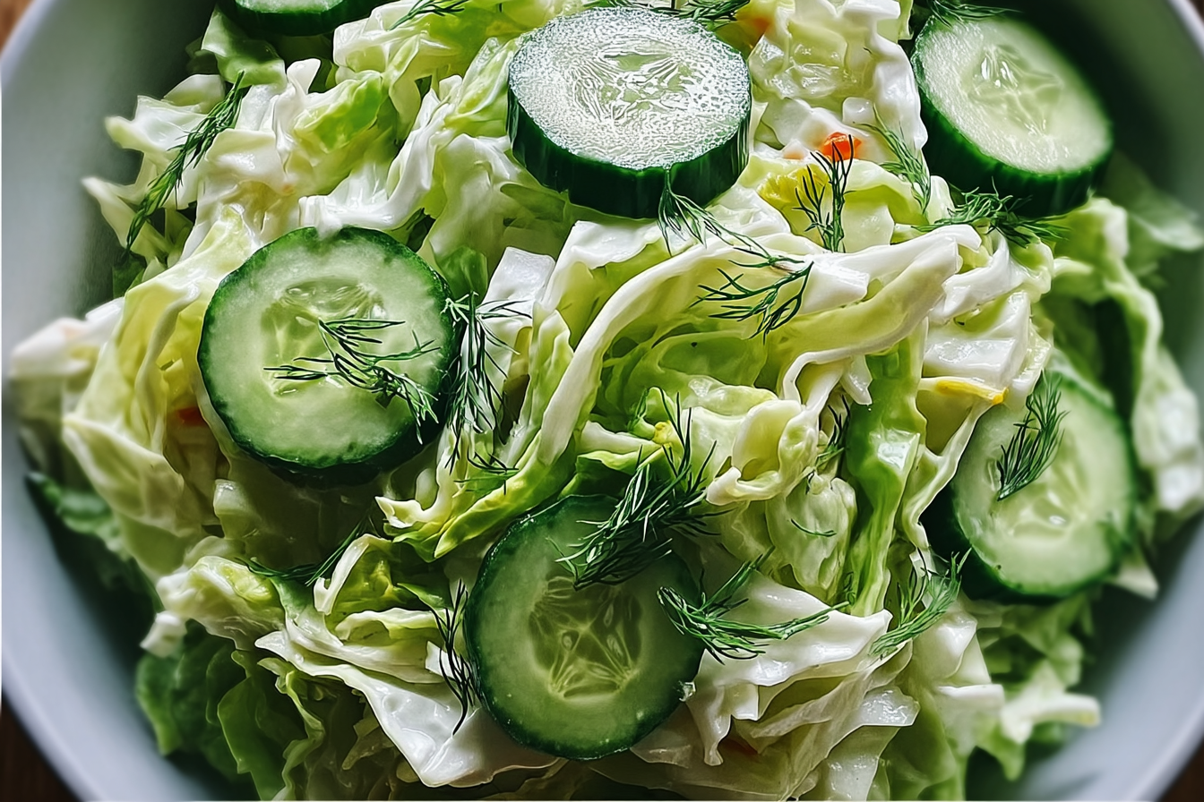 Green Cabbage Cucumber Salad Recipe