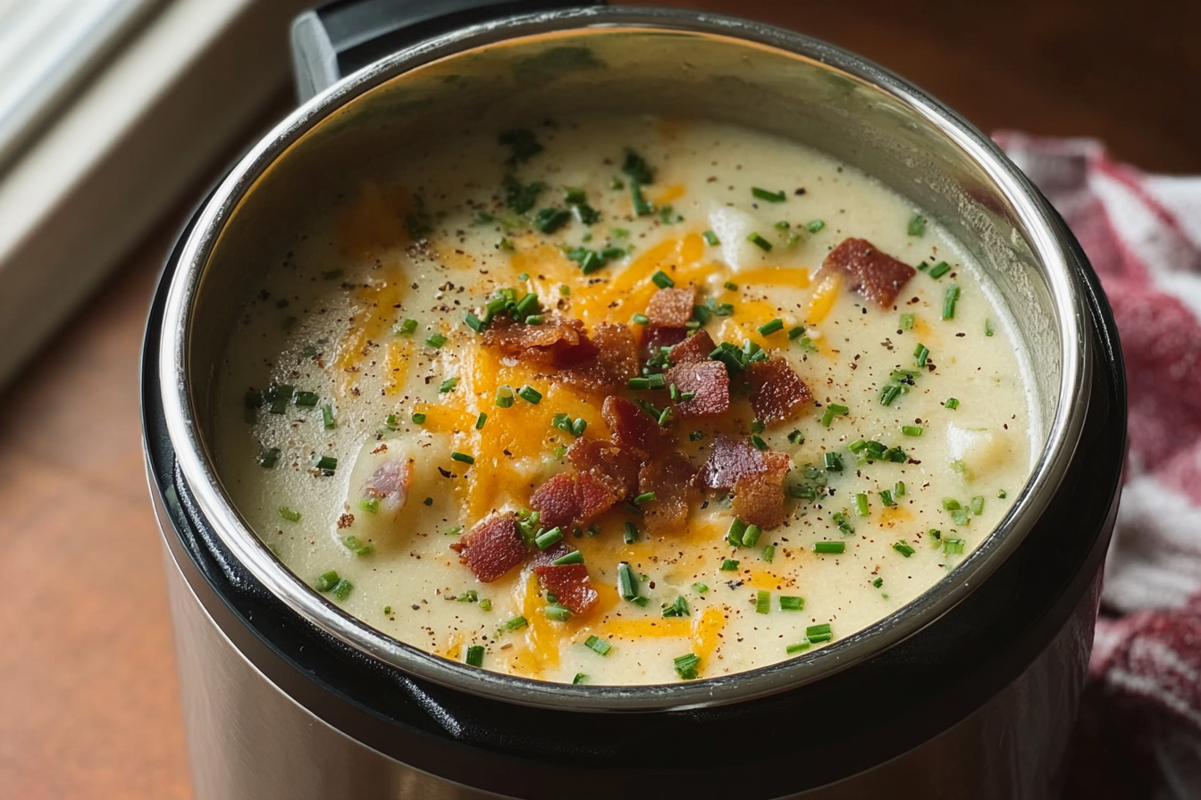Instant Pot Loaded Potato Soup Recipe With Easy Slow Cooker Option 7 Instant Pot Potato Soup
