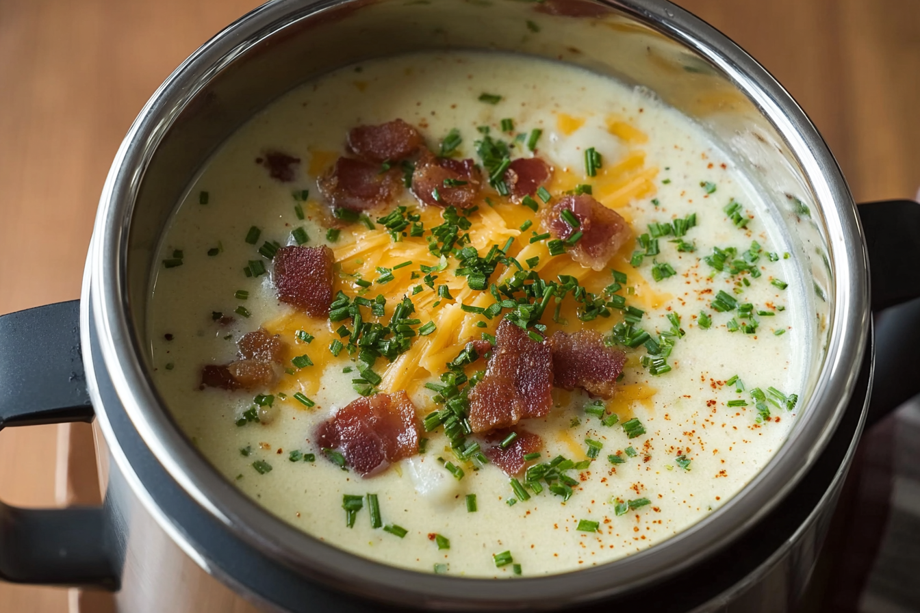 Instant Pot Loaded Potato Soup Recipe With Easy Slow Cooker Option 6 Instant Pot Potato Soup