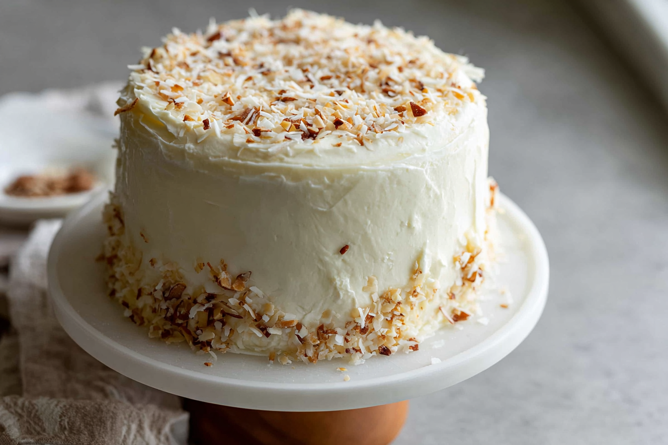 Italian Cream Cake Recipe With Buttery Frosting And Pecans 6 Italian Cream Cake