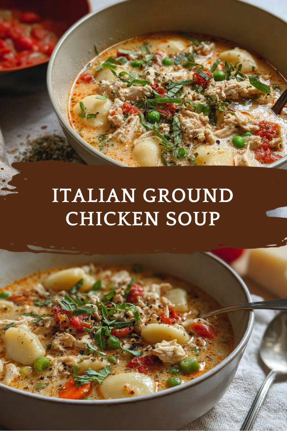 Italian Ground Chicken Soup
