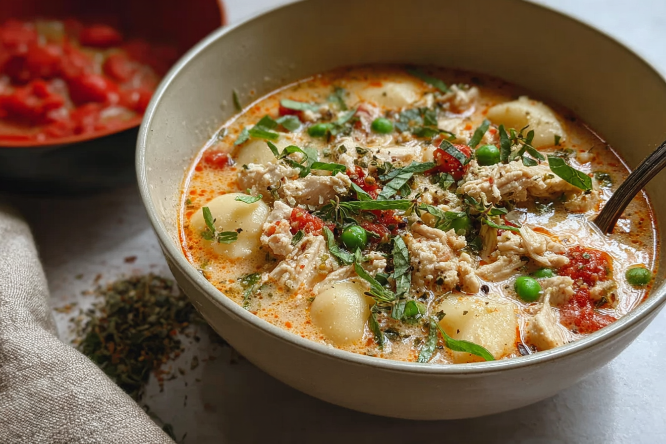 Italian Ground Chicken Soup