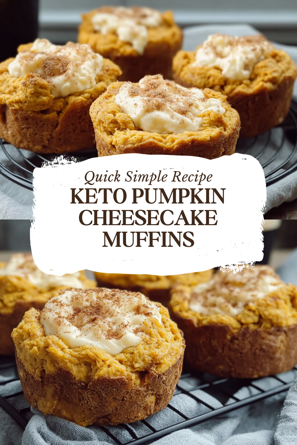 Keto Pumpkin Cheesecake Muffins
