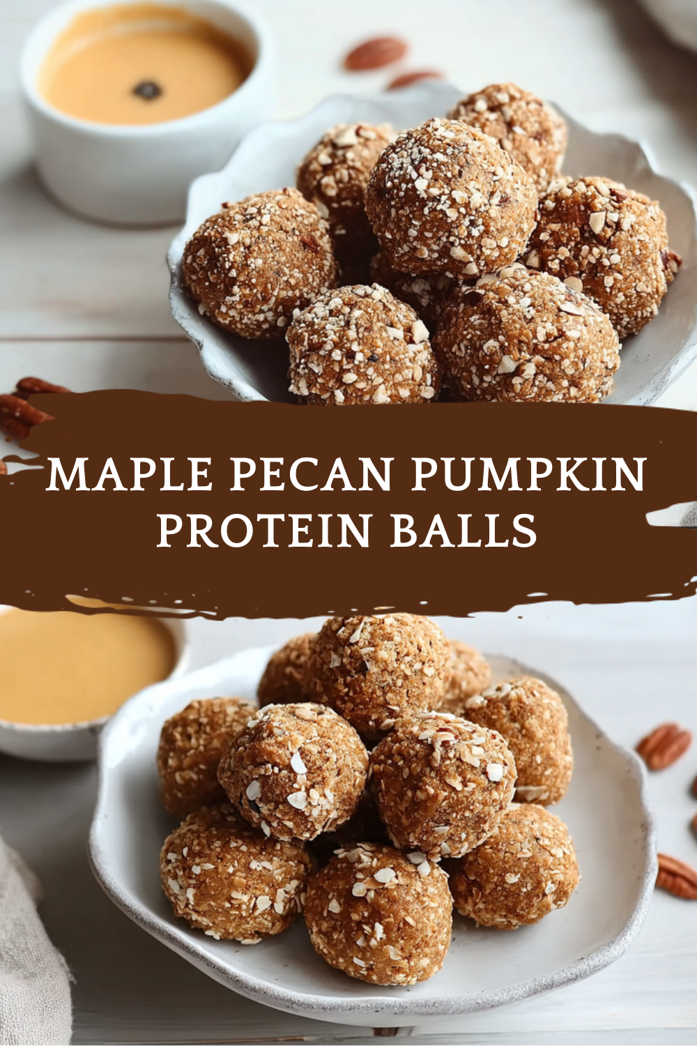 Maple Pumpkin Protein Balls With Toasted Pecans For Healthy Snacking 7 Maple Pecan Pumpkin Protein Balls