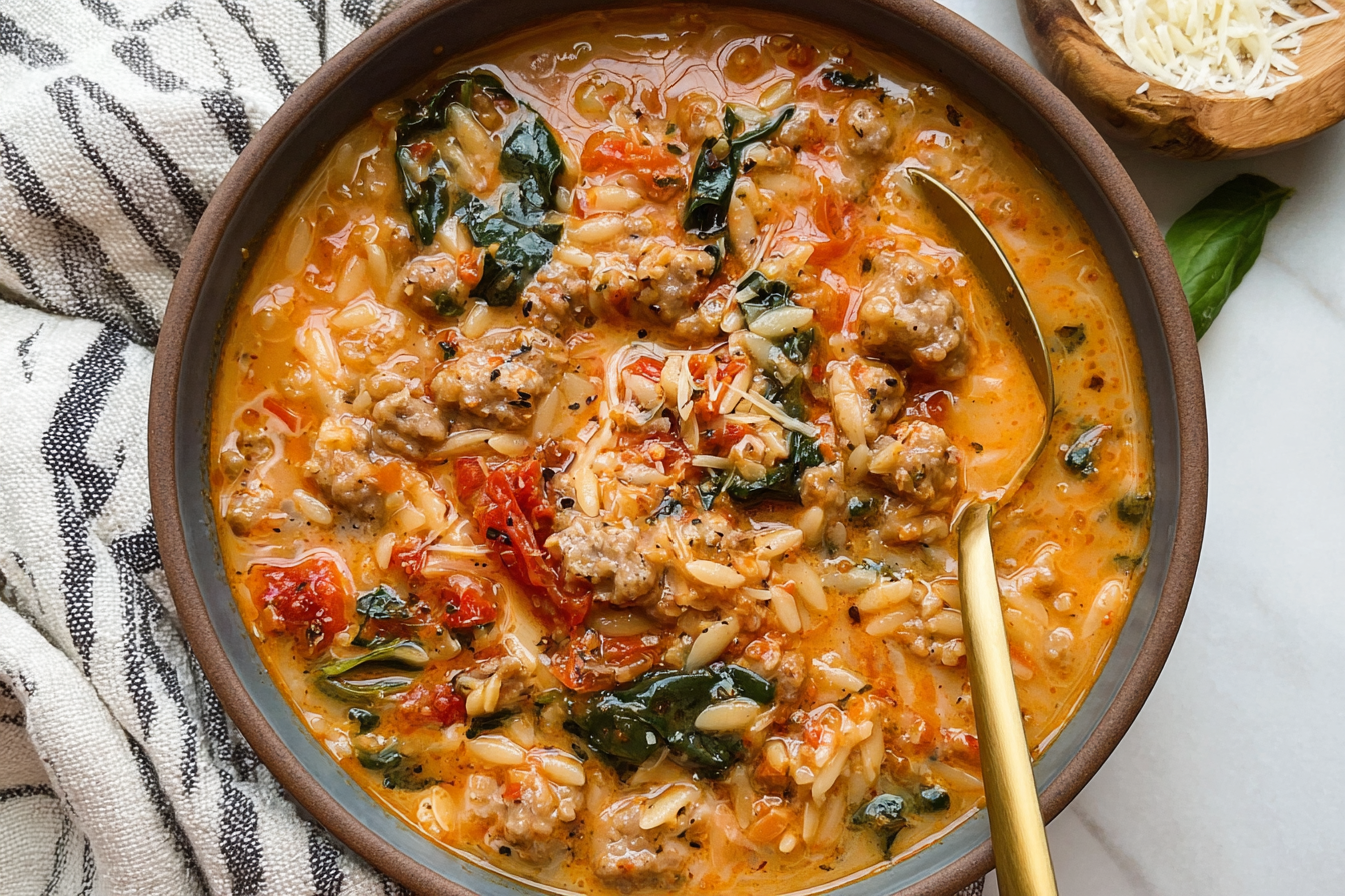 Marry Me Sausage Orzo Soup