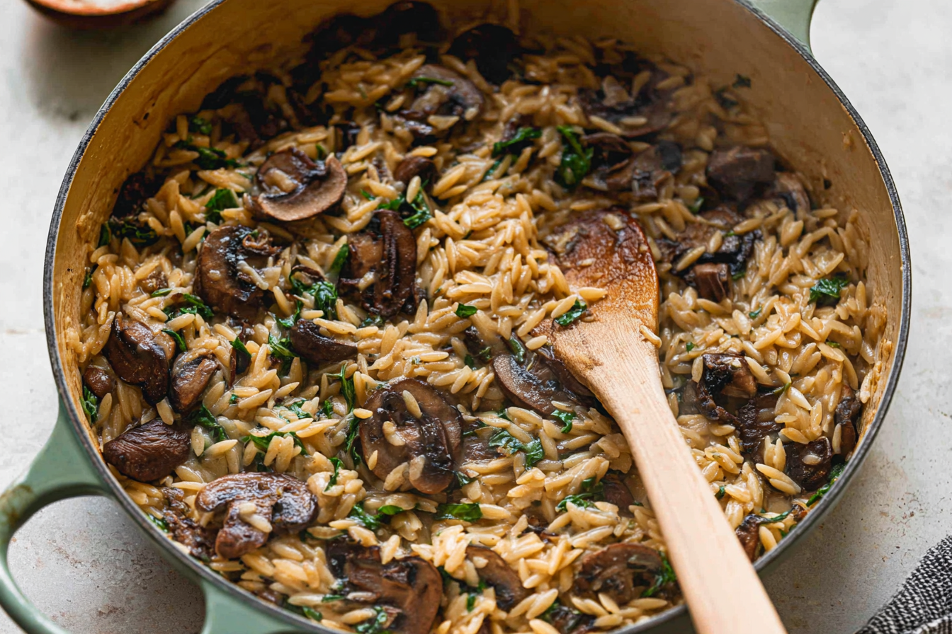 Mushroom Orzo