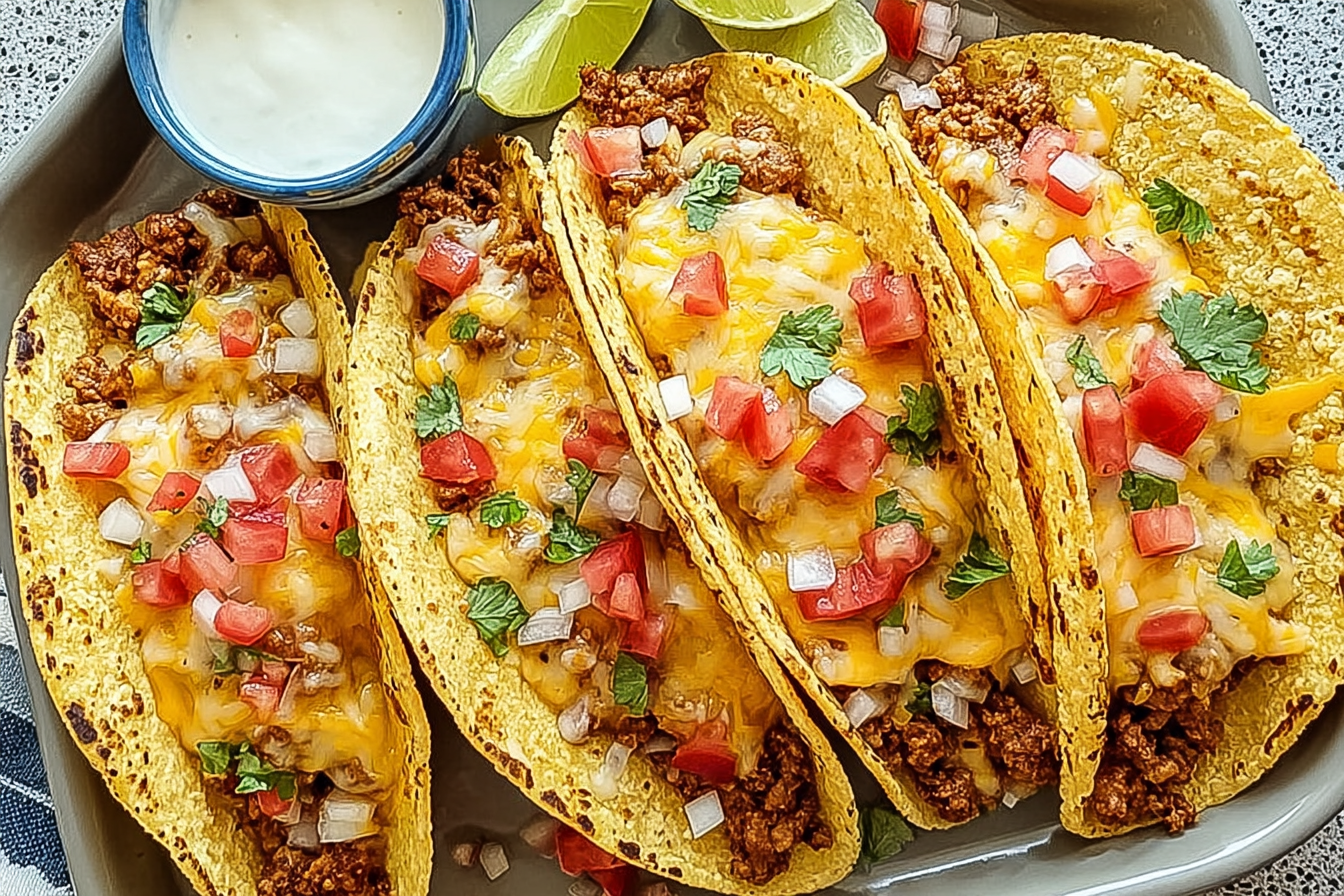 Oven Baked Cheesy Tacos