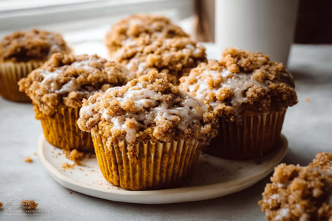 Pumpkin Crumb Cake Muffins With Spiced Topping For Fall Baking 7 Pumpkin Crumble Muffins