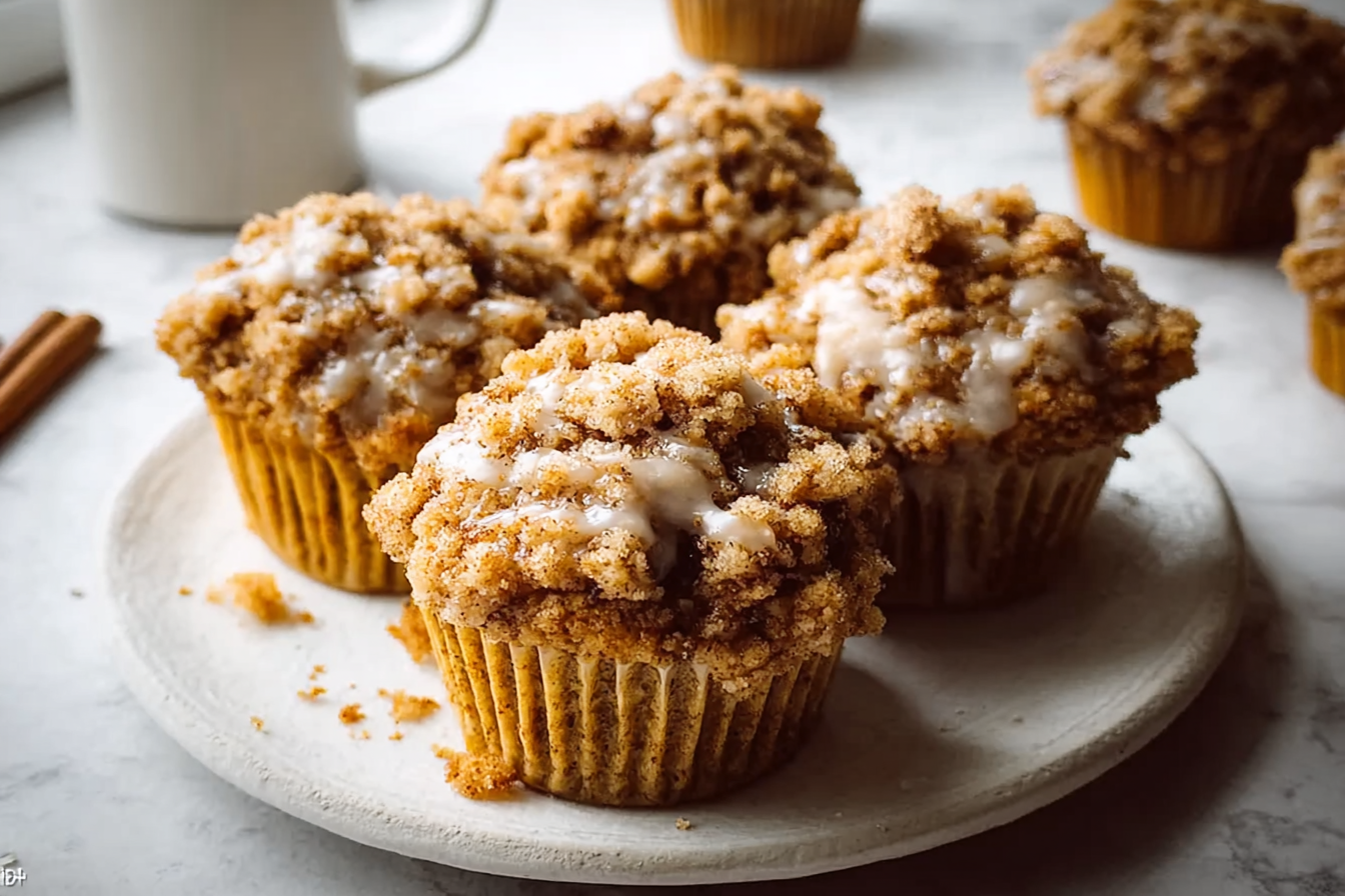 Pumpkin Crumb Cake Muffins With Spiced Topping For Fall Baking 6 Pumpkin Crumble Muffins