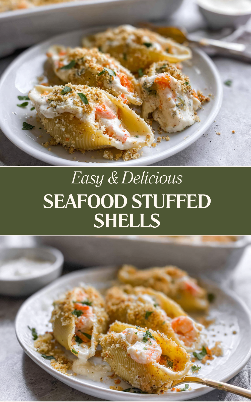 Seafood Stuffed Shells Recipe With Creamy Cheese And Herbs 7 Seafood Stuffed Shells