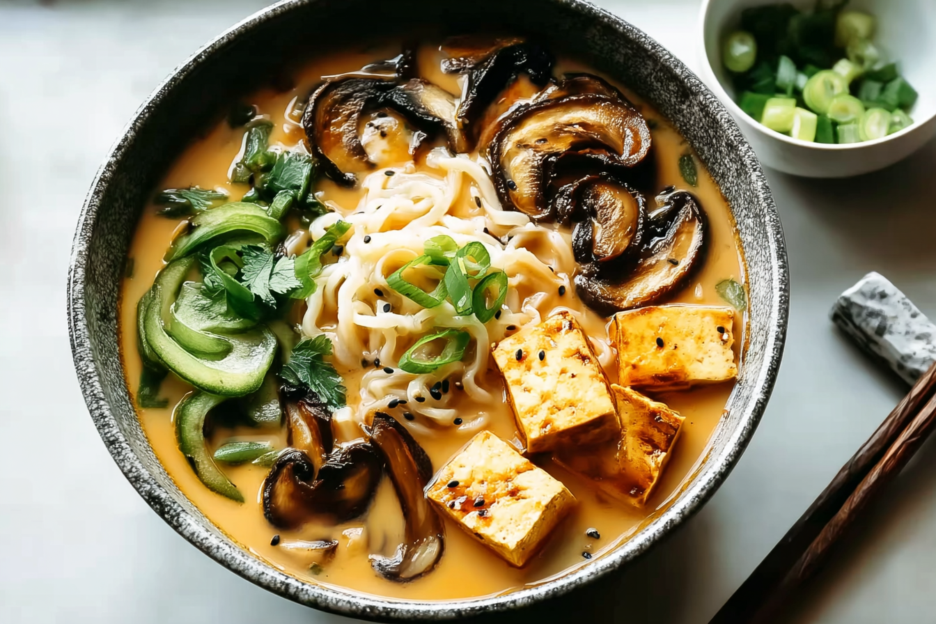 Coconut Curry Ramen Recipe With Creamy Spices And Noodle Comfort 6 Shiitake Coconut Ramen Tofu Veggies